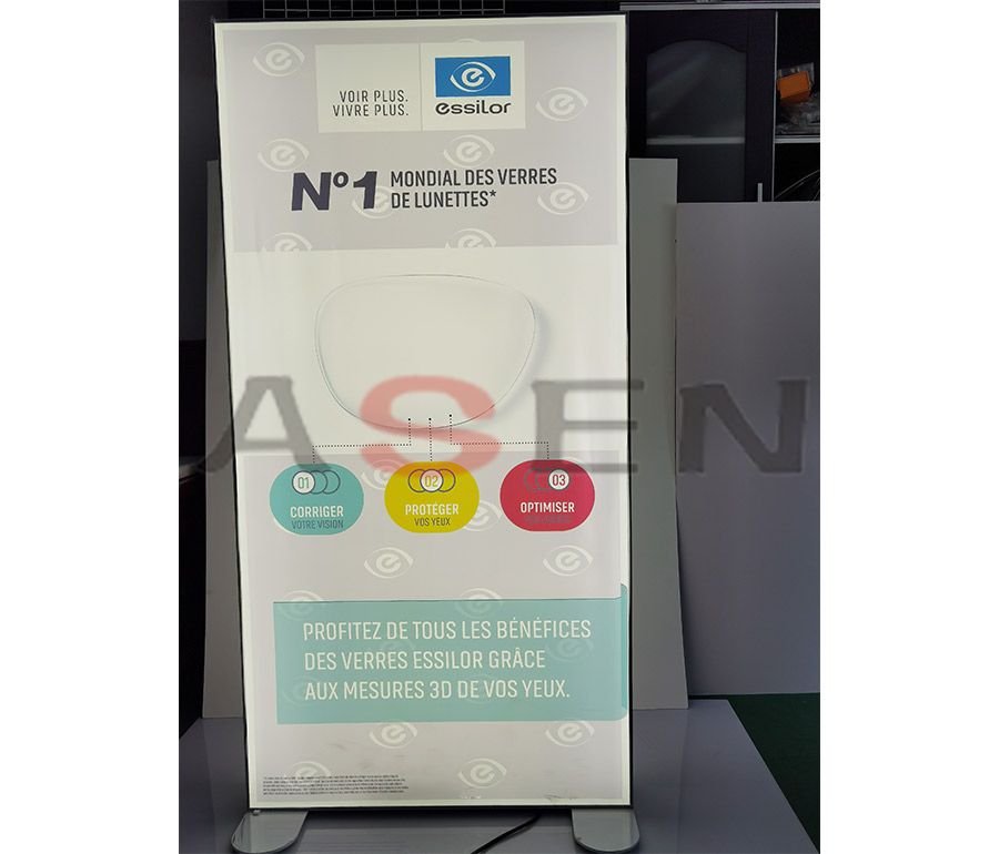 Double Sided Stand floor Textile LED Light Box