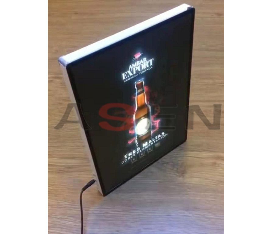 custom acrylic led wall display animation hanging acrylic led panel light box