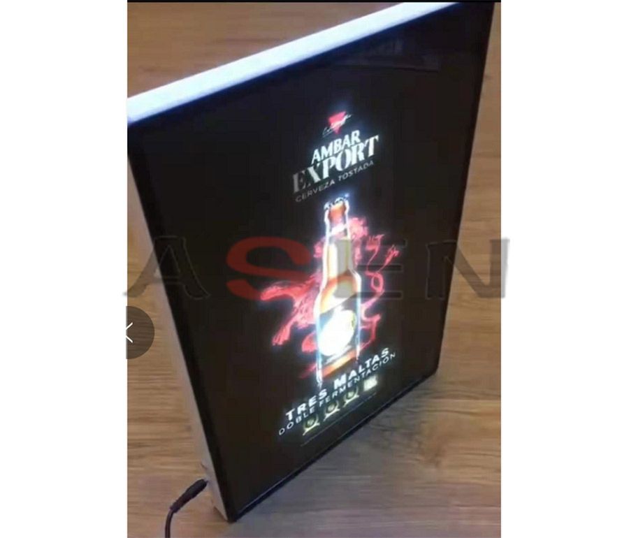 custom acrylic led wall display animation hanging acrylic led panel light box