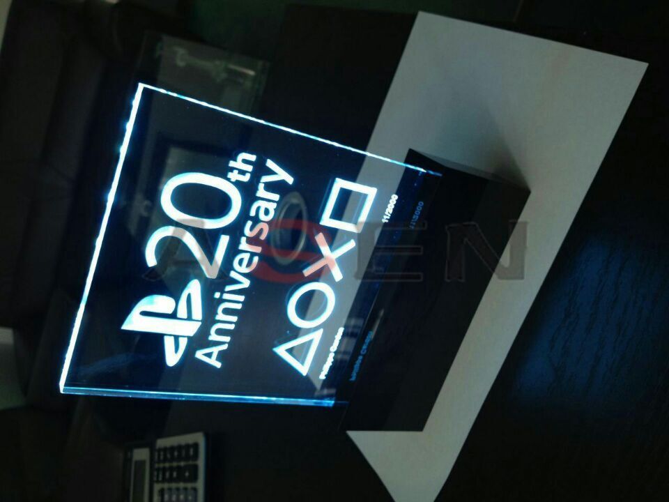 Acrylic edge-lit display sign